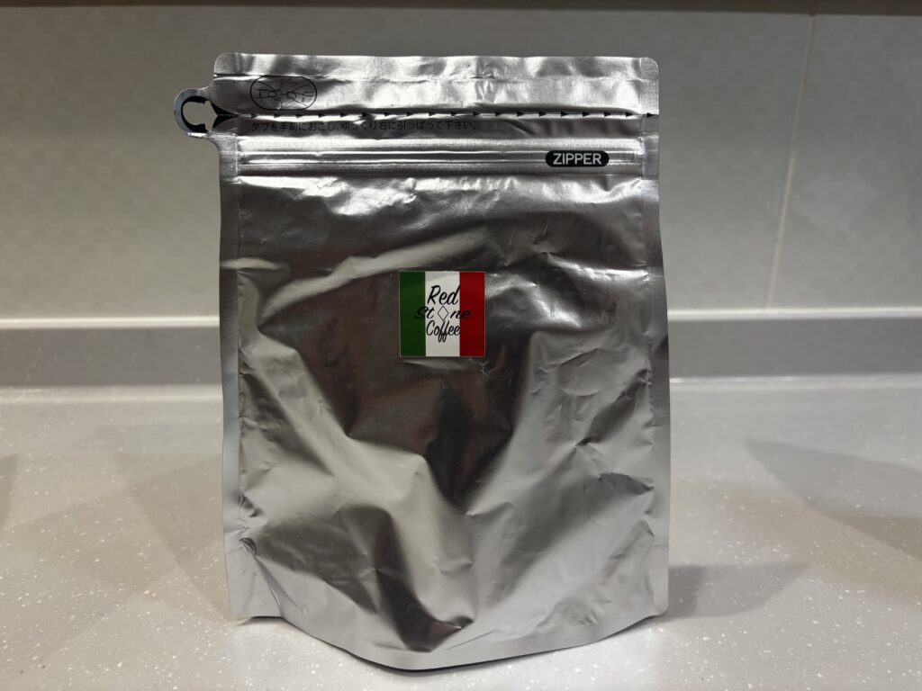 レッドストーンフォーヒーのイタリアーノブレンドのパッケージの写真